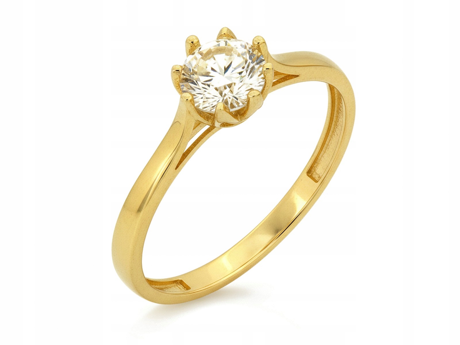 Prstýnek 595 s Velkou bílou zirkonií 13r Na Zásnuby 1.92g dárek