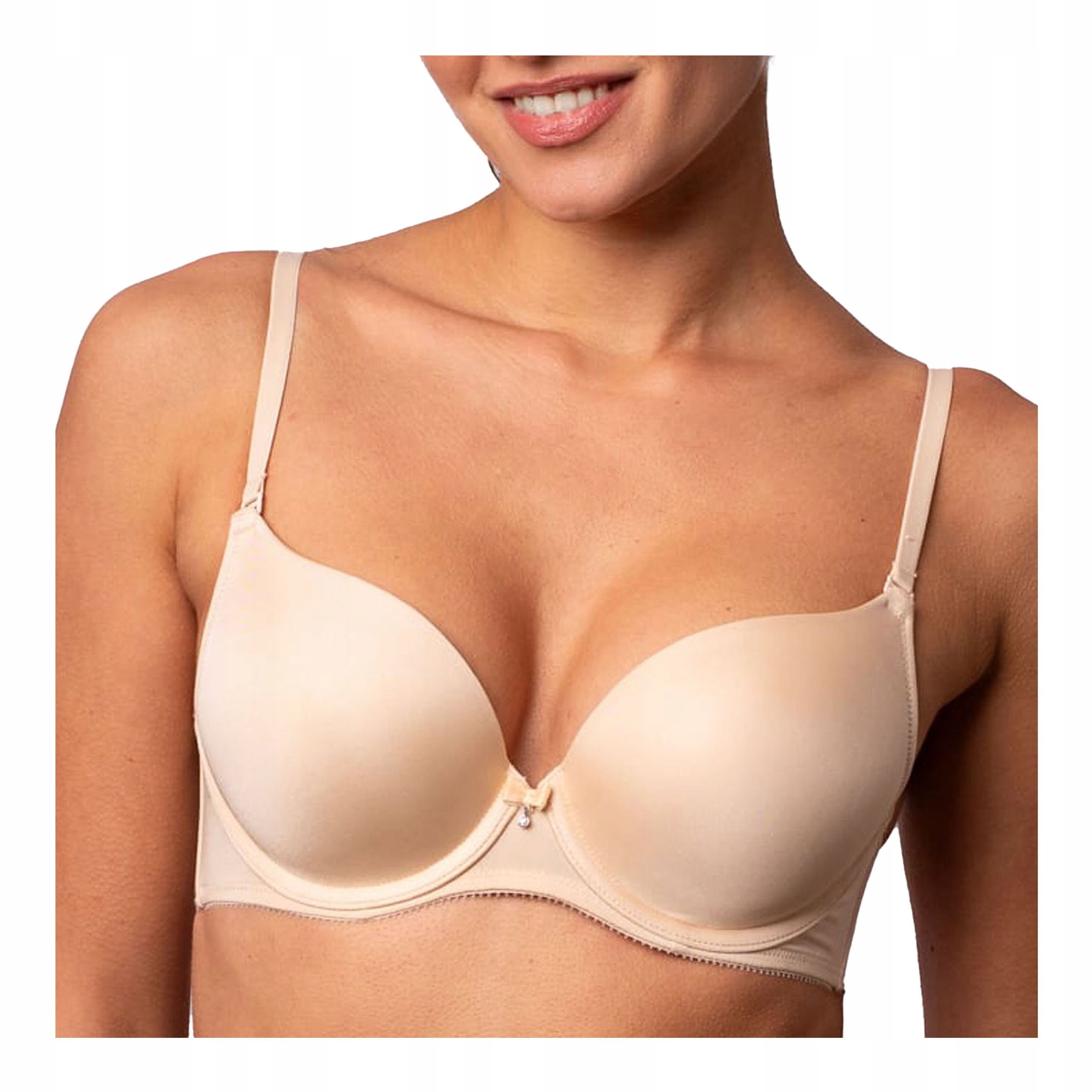 Push up gelová podprsenka s kosticemi, béžová Agio 80E