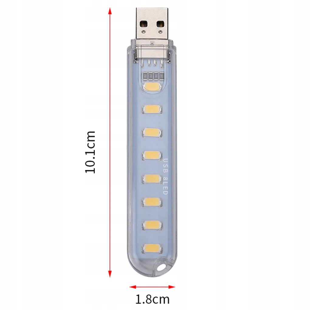 Mini lampka 8 LED USB - barwa ciepła Kod producenta brak