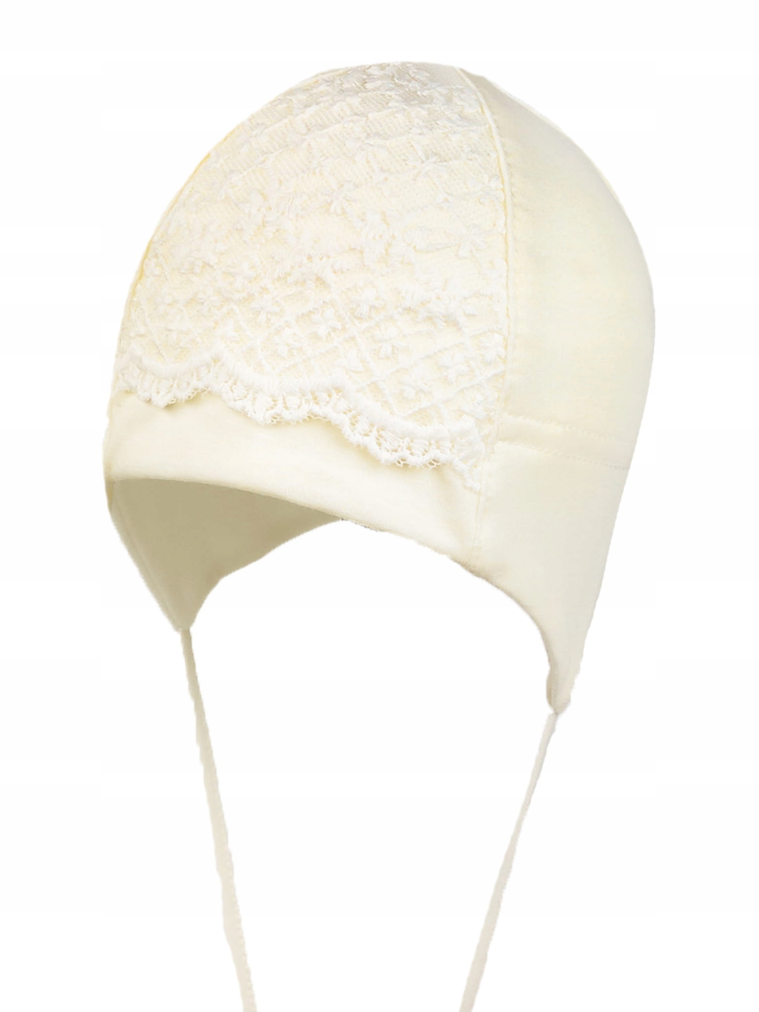 JAMIKS LISE czapeczka do chrztu dla dziewczynki [Rozmiar 46cm.]