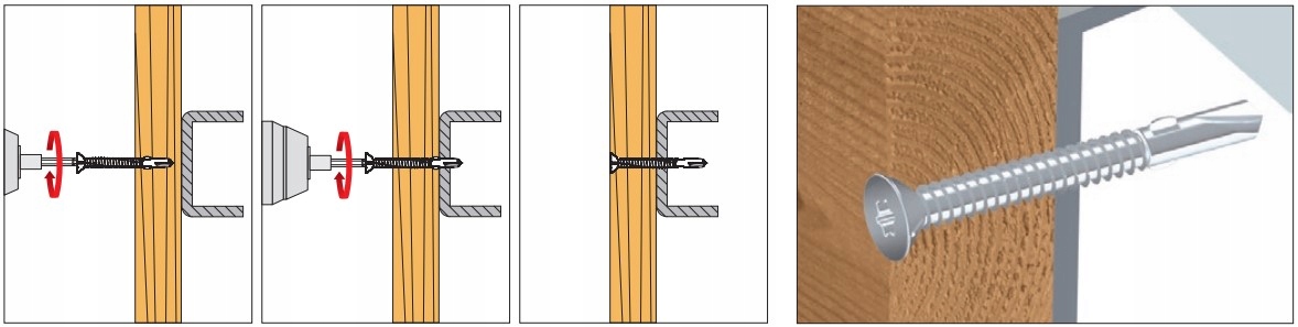 WKRĘTY SAMOWIERCĄCE DREWNO-STAL WSDSK 4,8X45MM 250 Rodzaj wkręty
