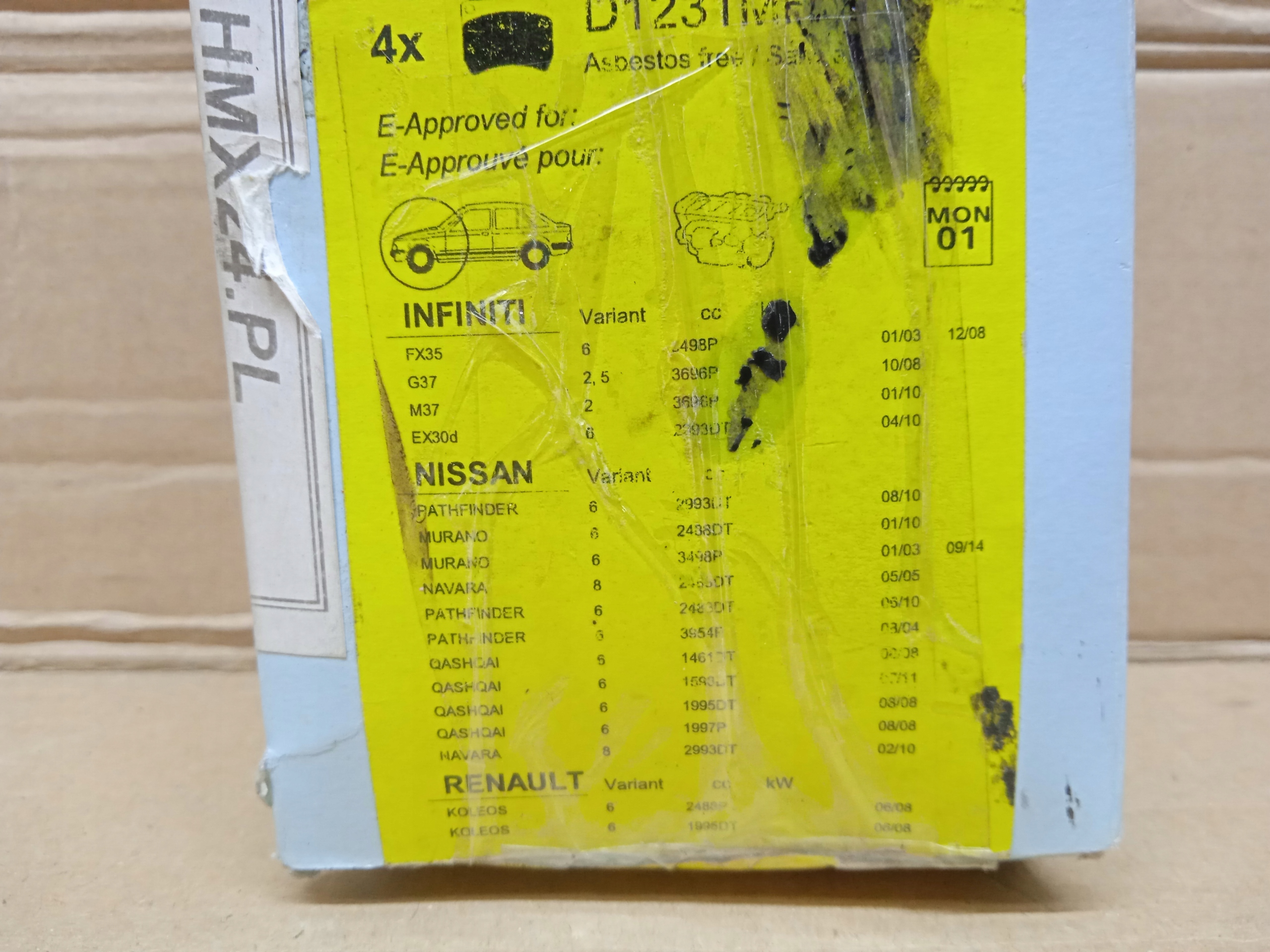 NISSAN PATHFINDER NAVARA D40 QASHQAI J10 KLOCKI HAMULCOWE PRZÓD ADN142129 EAN (GTIN) 5050063592986