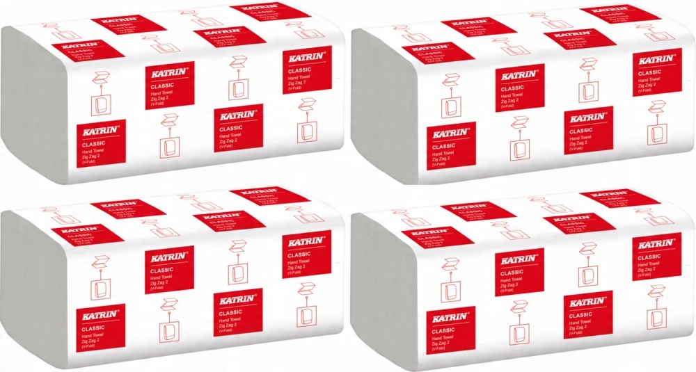 

Ręcznik papierowy Katrin Zz 200 składek biały x4