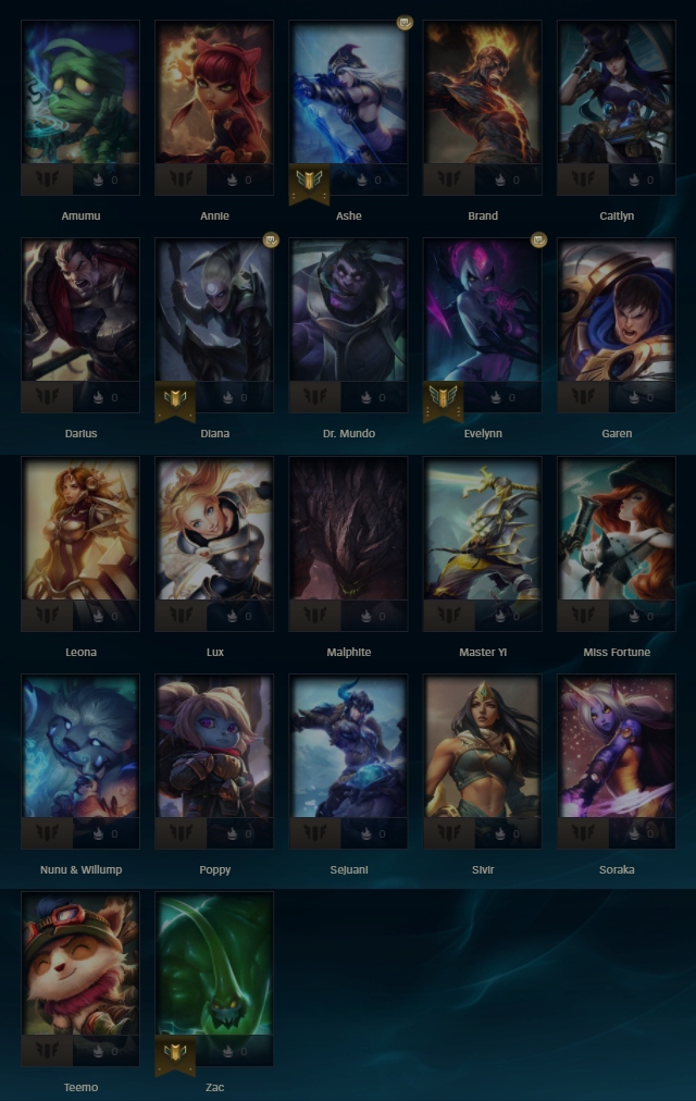 KONTO LOL EUNE | Platyna 3 | 71kBE | 22POSTACIE | AGED FULL ACCESS AUTOMAT Platforma PC