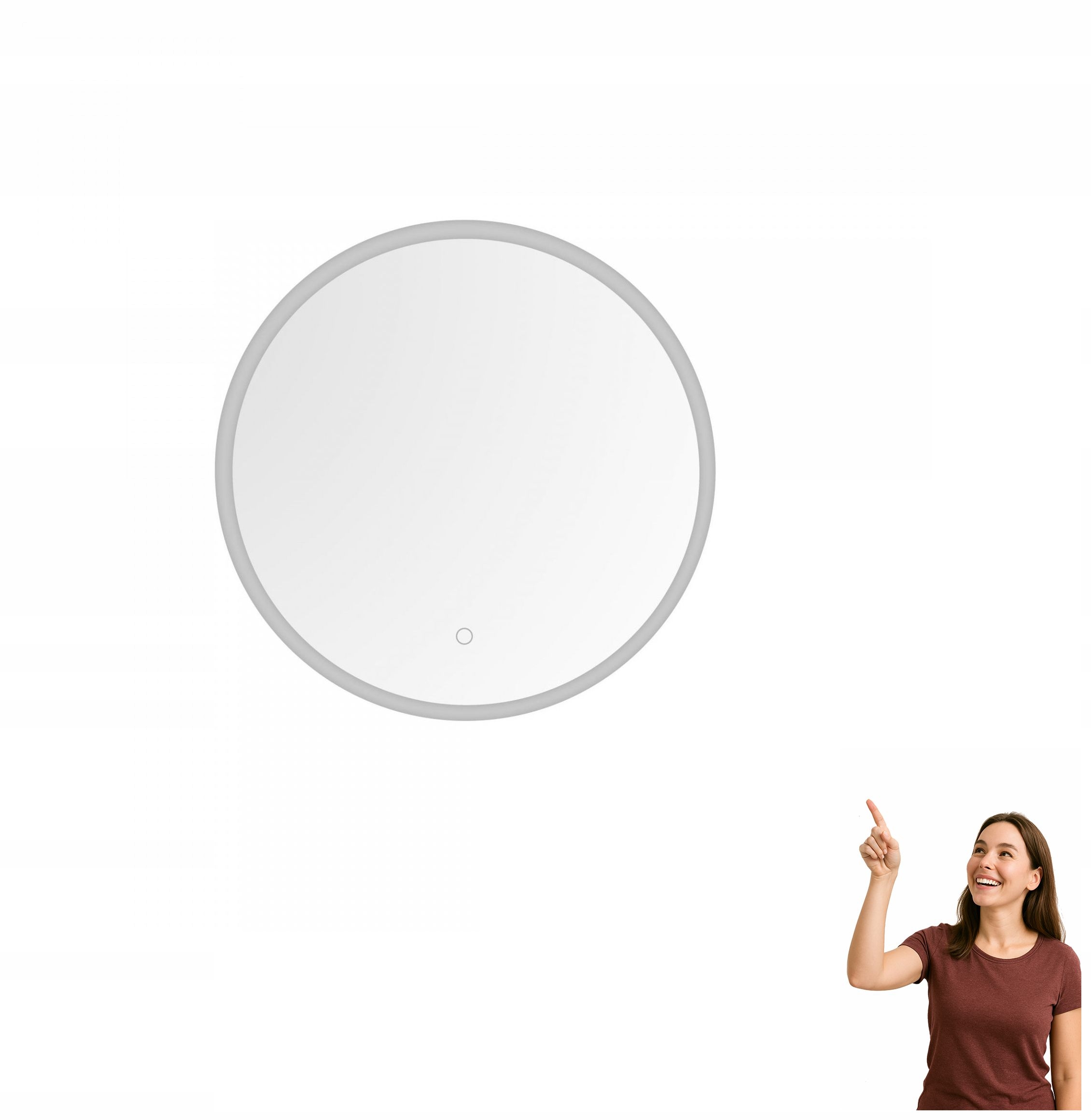 Okrúhle kúpeľňové zrkadlo s Led podsvietením 36W Zrkadlo D2311-80 Zuma Lin