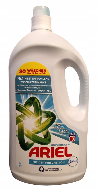 Levně Ariel gel na praní universal+ Febreze 80 praní 4 L
