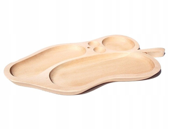 DREWNIANE KORYTKO taca DUŻY LIŚĆ TALERZ + GRATIS