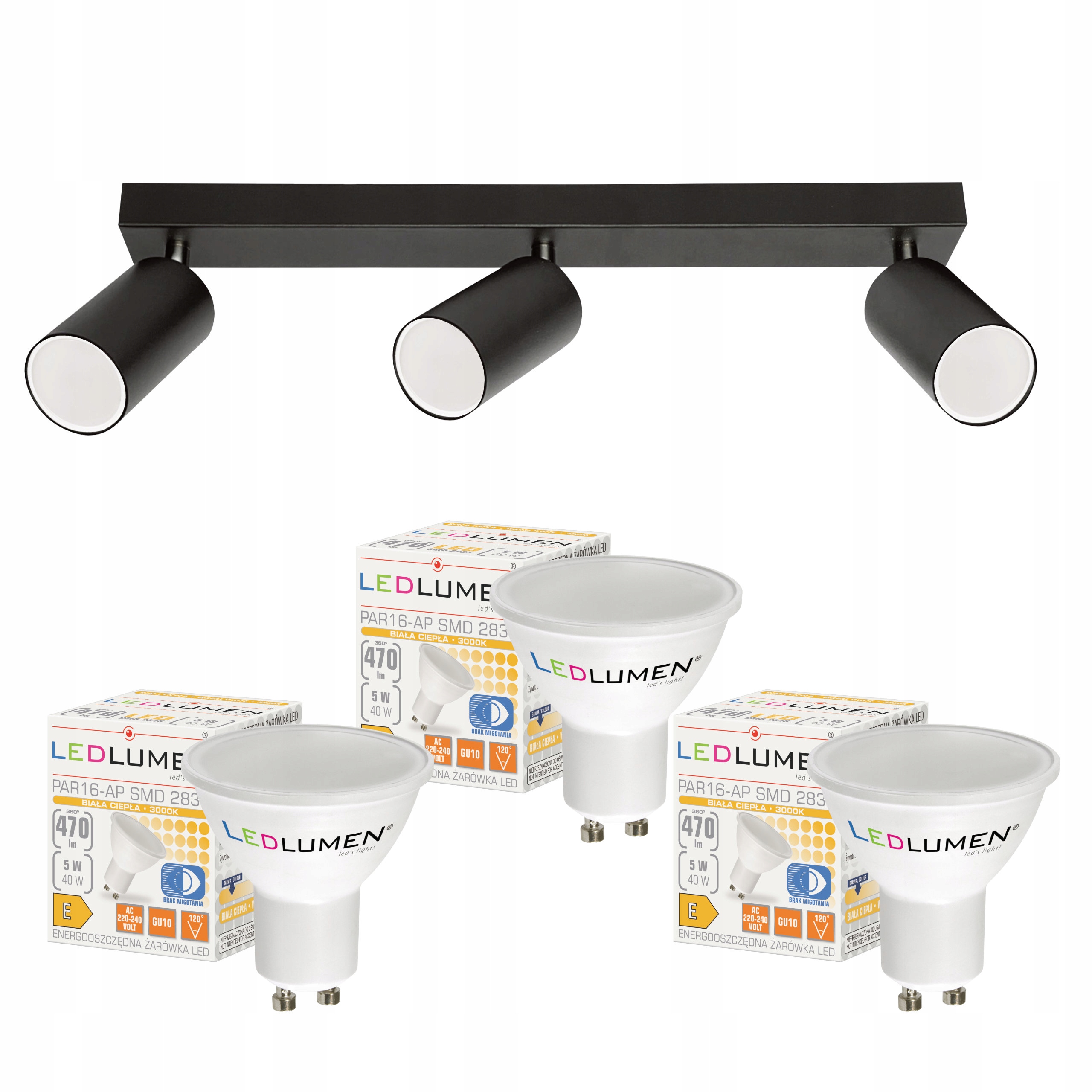 

Lampa Sufitowa Spot Oprawa Natynkowa 3x GU10 Led