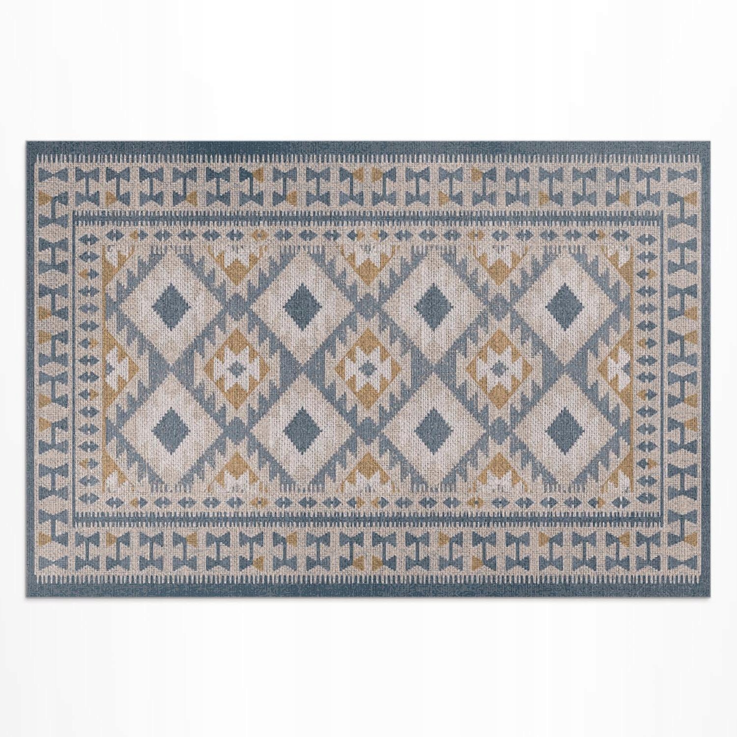 Balkónový koberec Vinyl Retro dekoratívny dizajn imitácia tkaniny 225 x 150 cm