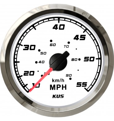 Tachometr Kus Sea Q Bílý 0-55 Mph 49055