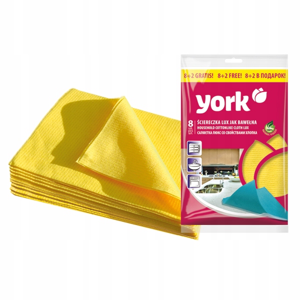

York Ściereczka Lux Jak Bawełna 8+2 Szt. Gratis