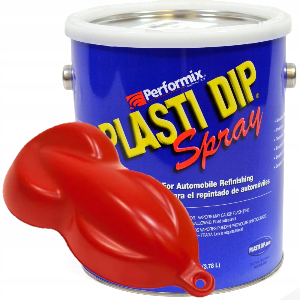 Plasti Dip Plastidip 1 Gallon 3,78 L Pripravený na maľovanie Červená