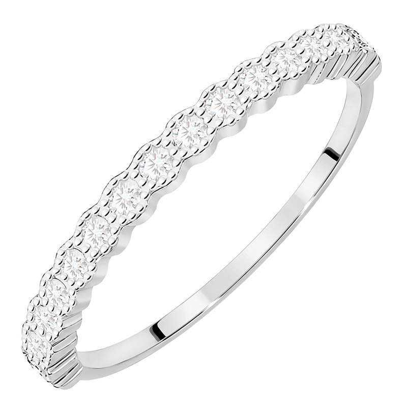 Bílo Zlatý Prstýnek 585 s Brilianty 0,13 ct