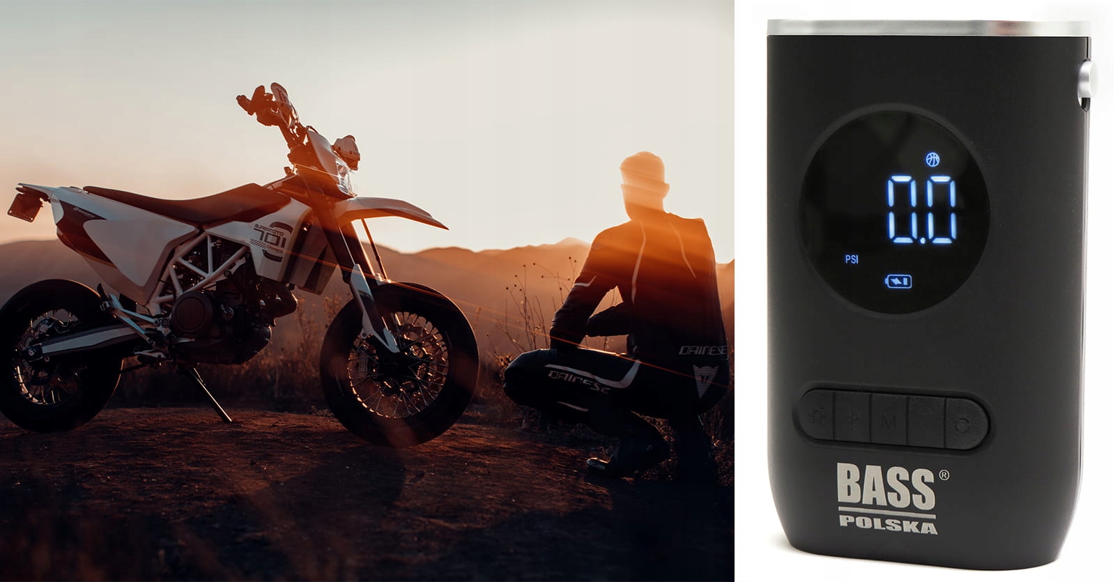 ELEKTRYCZNA POMPKA ROWEROWA KOMPRESOR DO ROWERU Szerokość produktu 4.5 cm