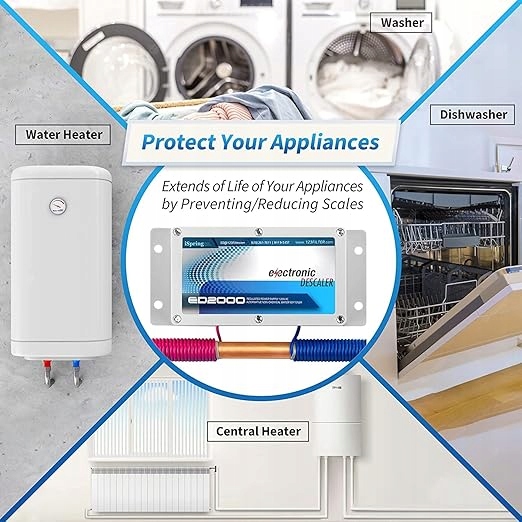 iSpring ED2000 System zmiękczania twardej wody redukcja kamienia Model Amfa4000