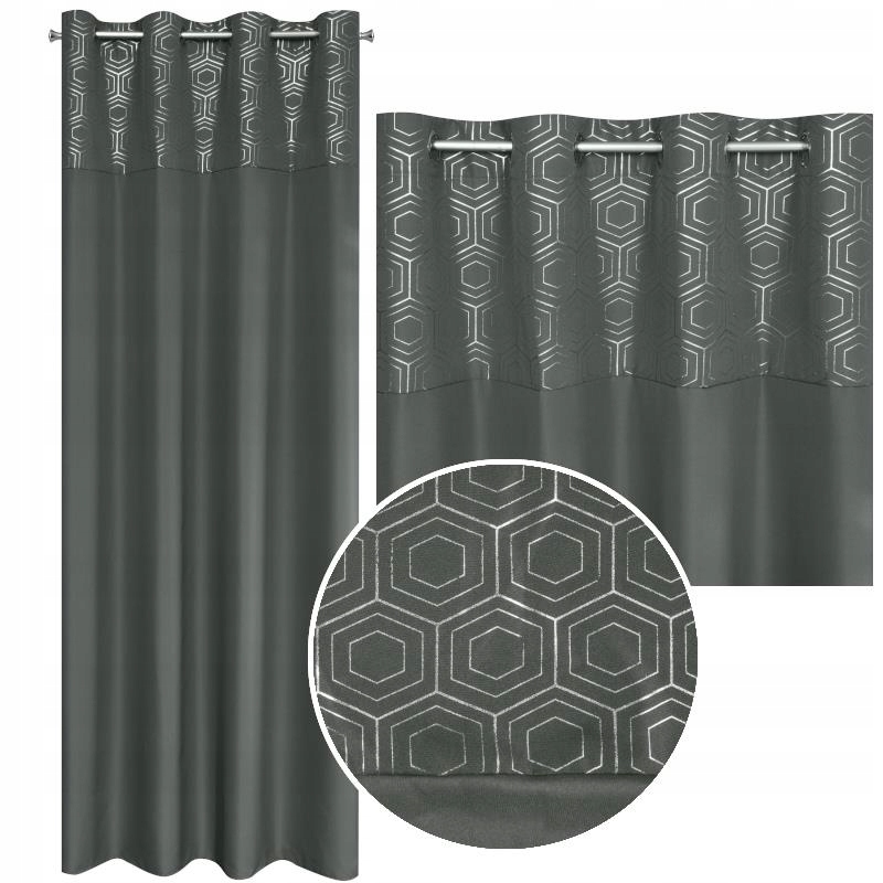 

Zasłona gotowa na przelotkach Dafne 140x250 gr+sr