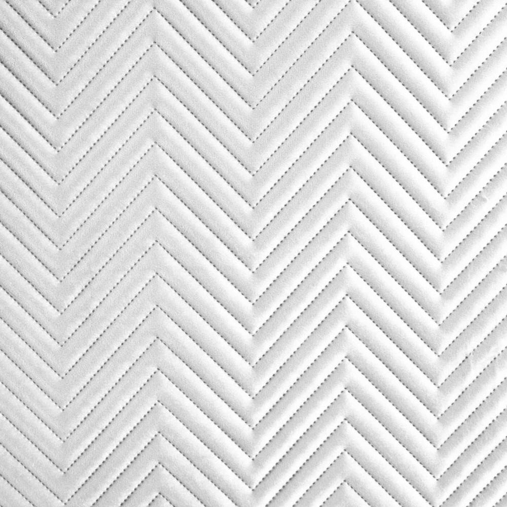 Bílá přikrývka na postel Sofia 220 x 240 cm Elegantní prošívaná Glamour