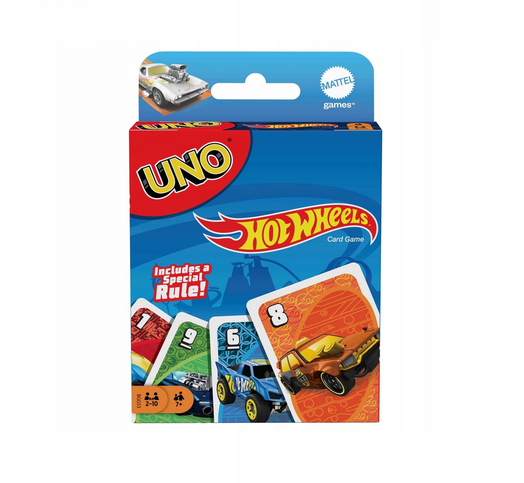 Karty do Gry Uno Hot Wheels Karta Specjalna Oryginał
