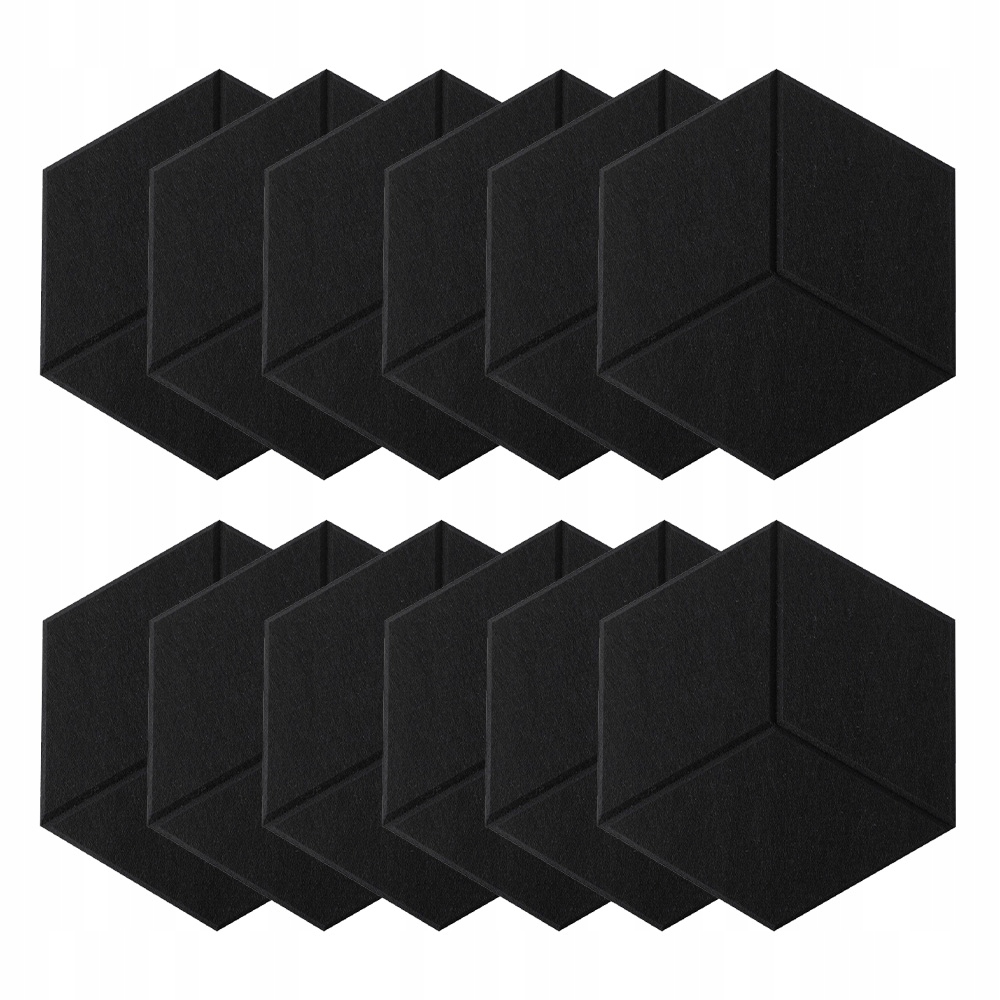12 Kusů Dekorativních Akustických Samolepicích Odhlučňovacích Panelů Do Pokoje