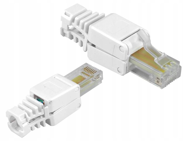 Wtyk Złącze RJ45 Beznarzędziowy na Kabel LAN UTP Internetowy RJ Zaciskowy