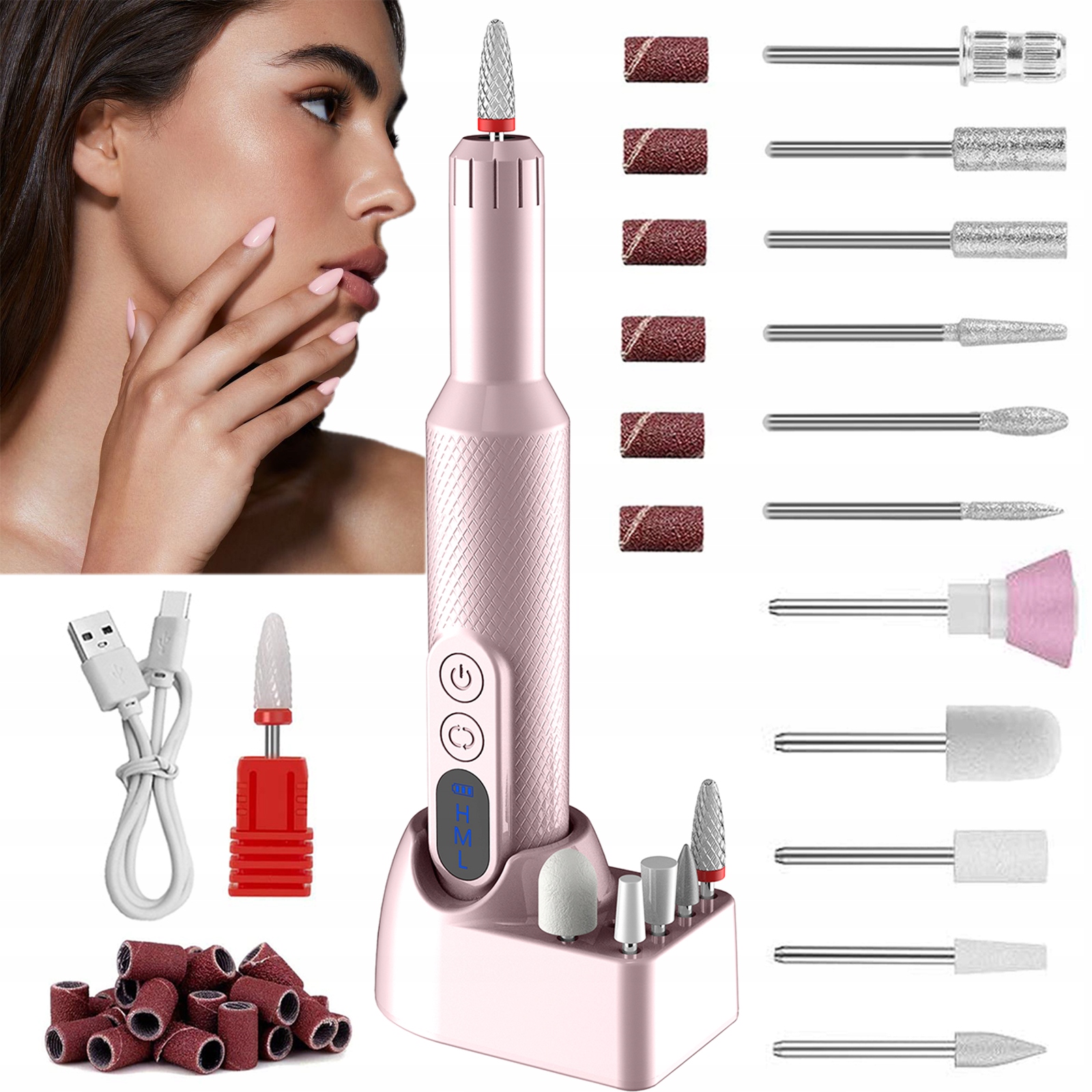 Bruska Profesionální Bezdrátová 20000RPM Manikúra Pedikúra