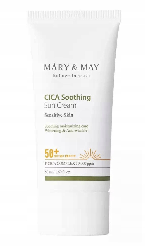Mary&may Cica Zklidňující krém na opalování Spf 50+ 50ml