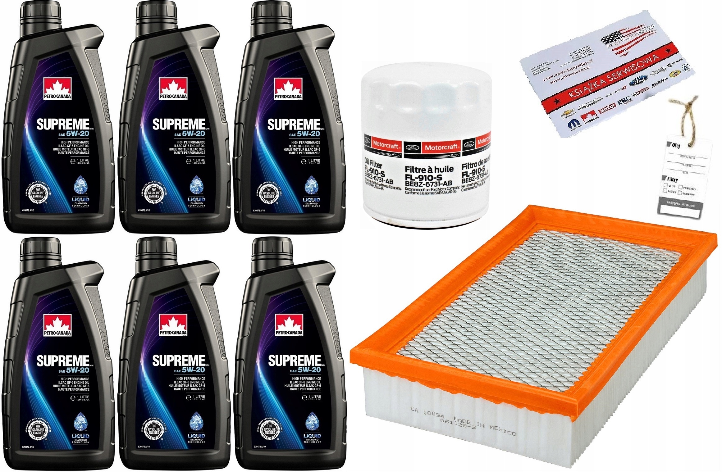 PETRO-CANADA 5W-20 6L + FILTRY FUSION 2,5 10-12