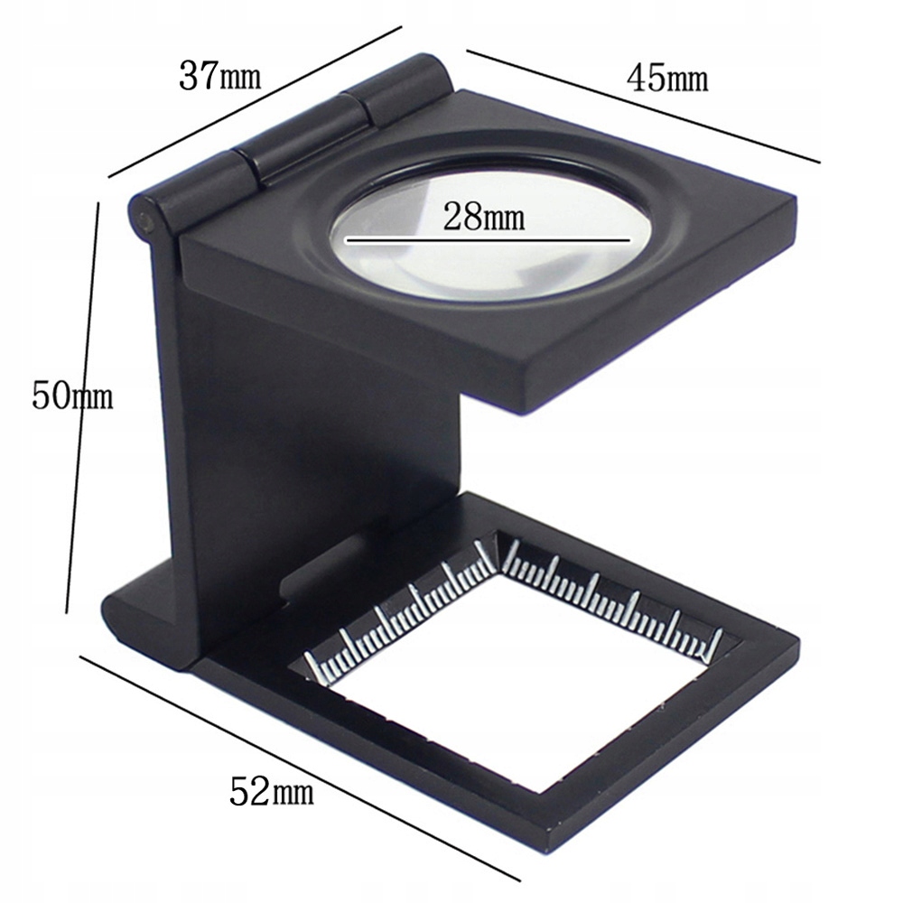 10X28mm Mini składana lupa ze stopu cynku ze skalą do tekstylnego 5S