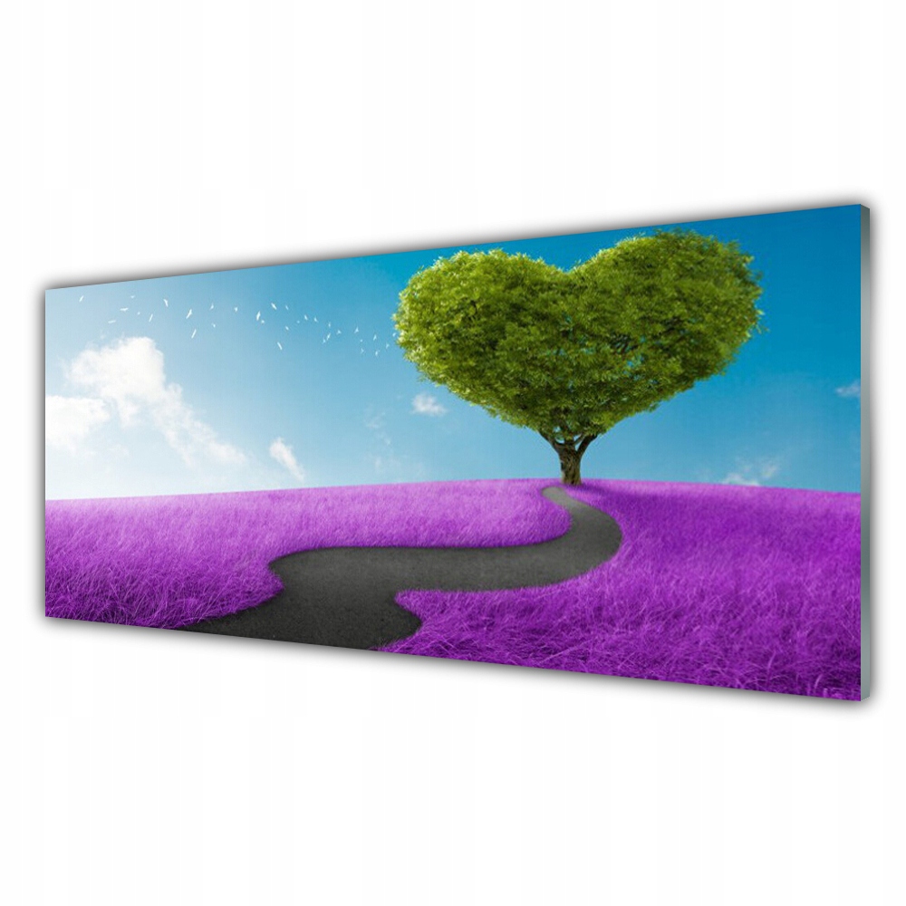 

Fotoobraz akryl 125x50 Łąka Ścieżka Drzewo Natura