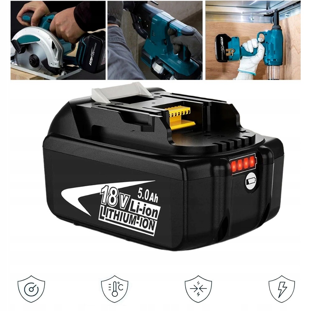 Baterie Akumulátor 18V 5Ah pro Makita 18V 5Ah BL1860B, BL1860, BL1850