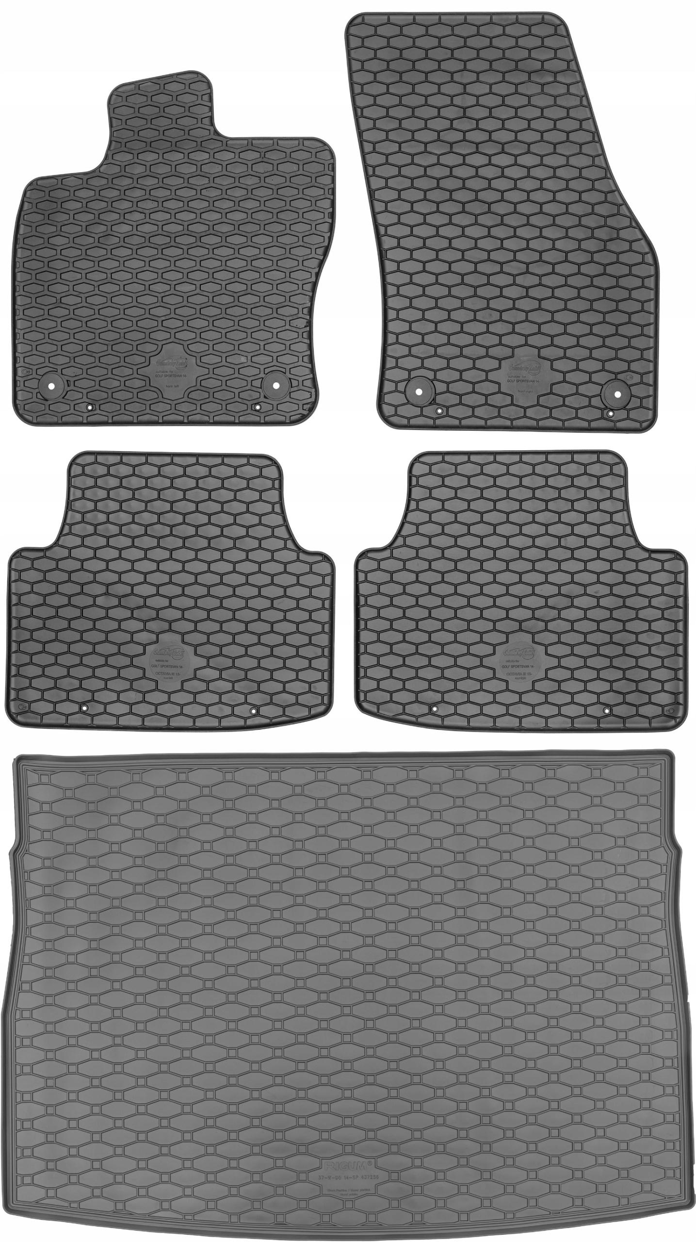 Vw Golf VII Sportsvan 2014-2019 Sada Koberce batožinový priestor