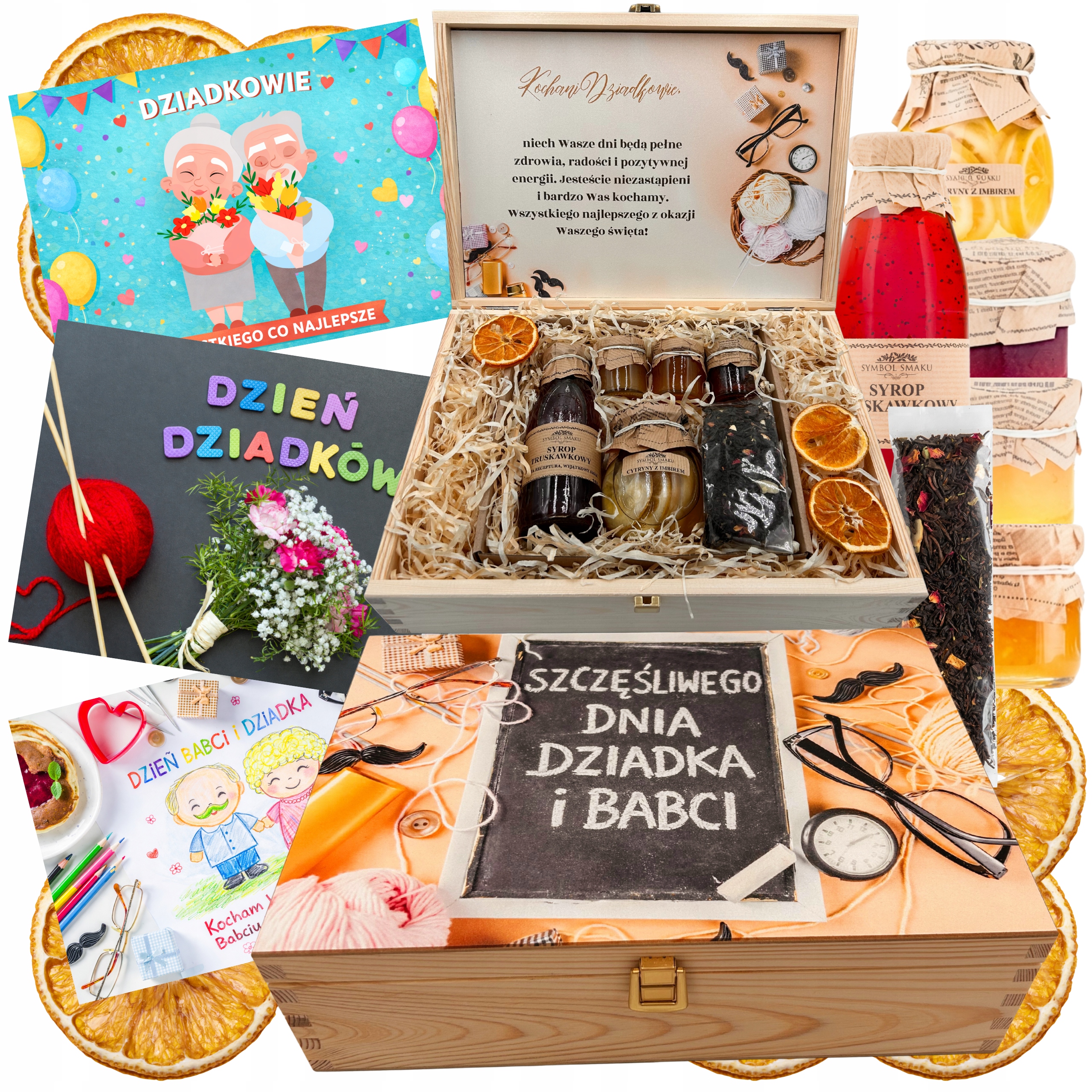 Gotowy Na Dzień Babci Dziadka Personalizowana Skrzynka i Przetwory