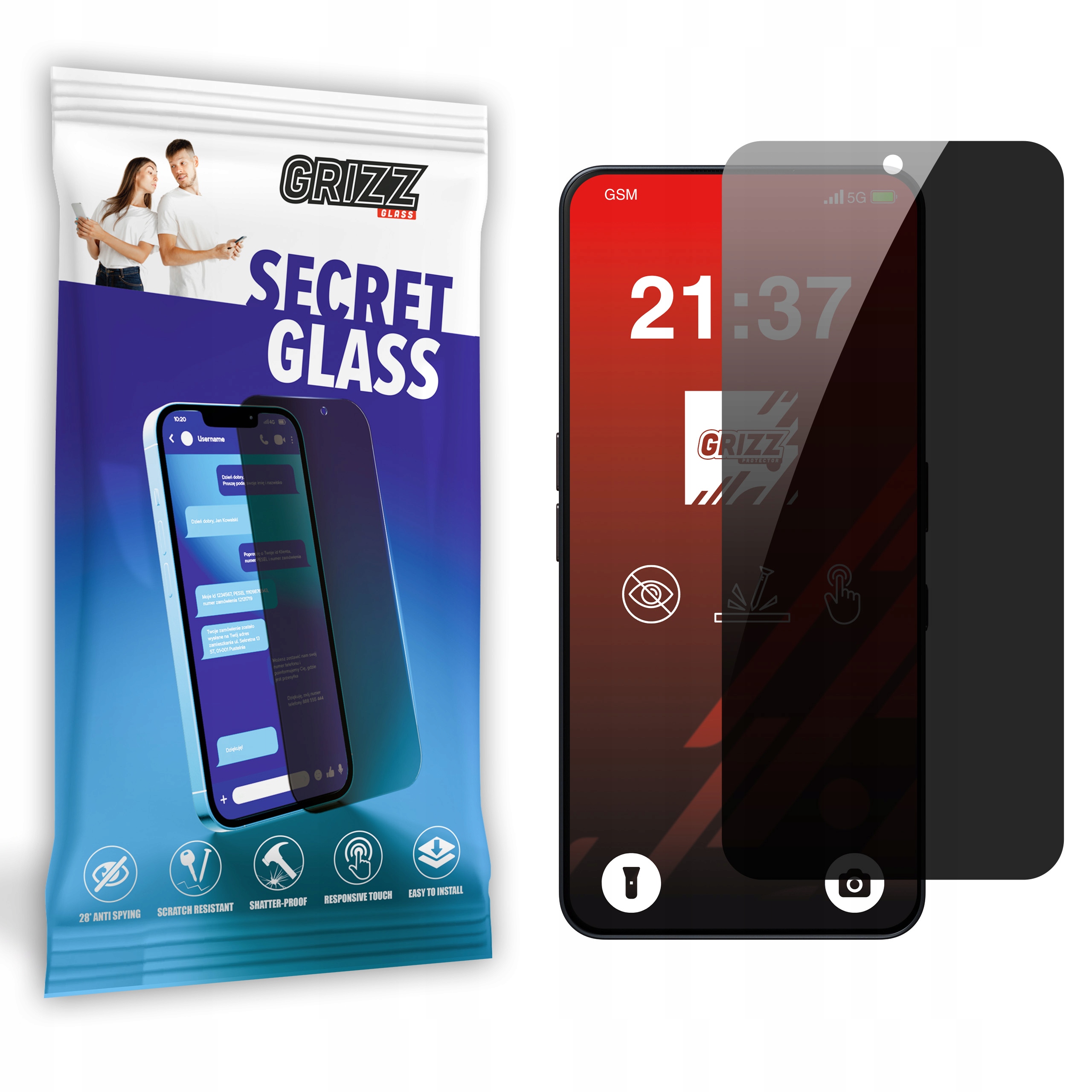 Prywatyzujące szkło ochronne do Nothing Phone (3a)