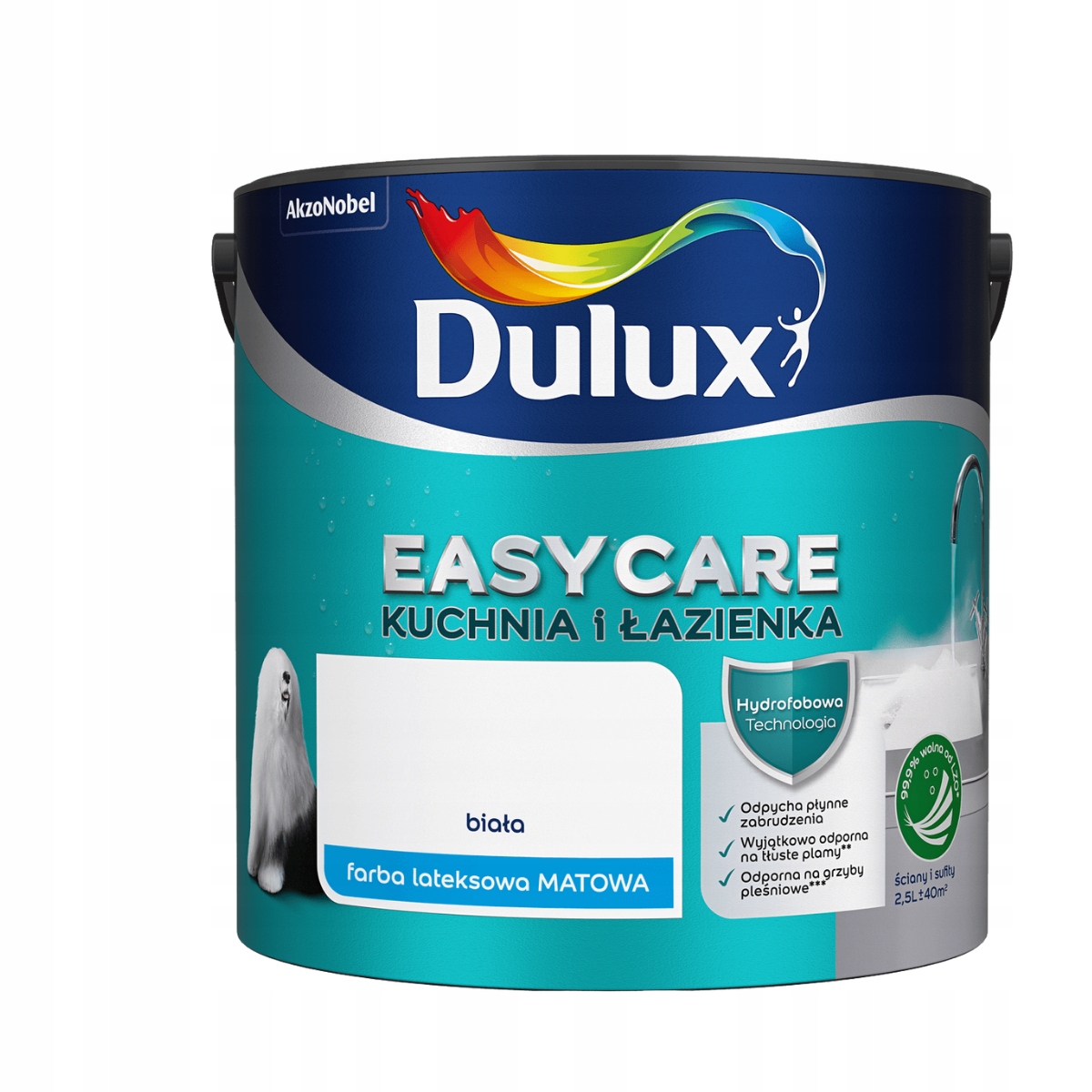 Dulux Easycare Kuchnia Łazienka 2,5L Biała Matowa