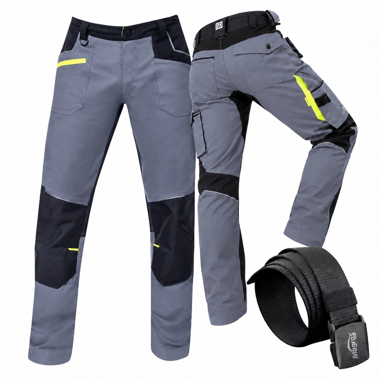 Pracovní kalhoty do pasu Bozp Pánské Elastické Slim Šedé Ardon 4Xstretch 62