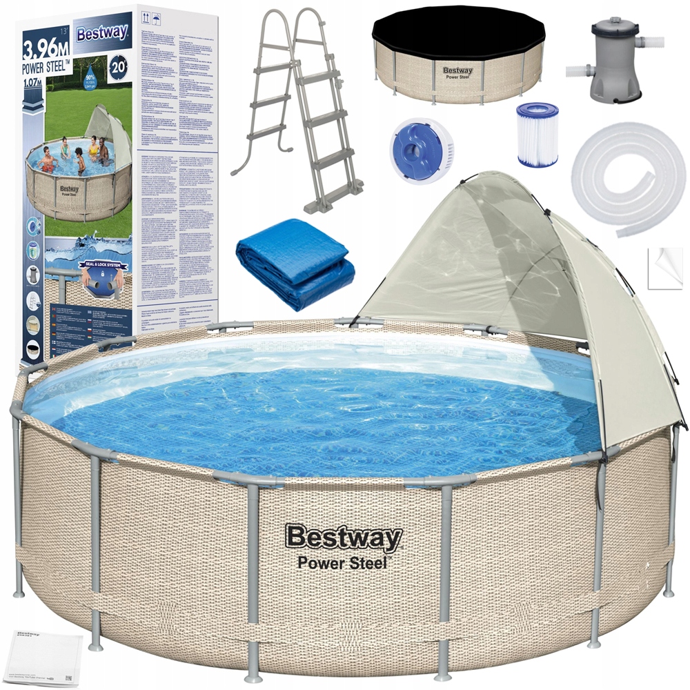 

Bestway basen Stelaż 396x107cm 14w1 daszek 5614V