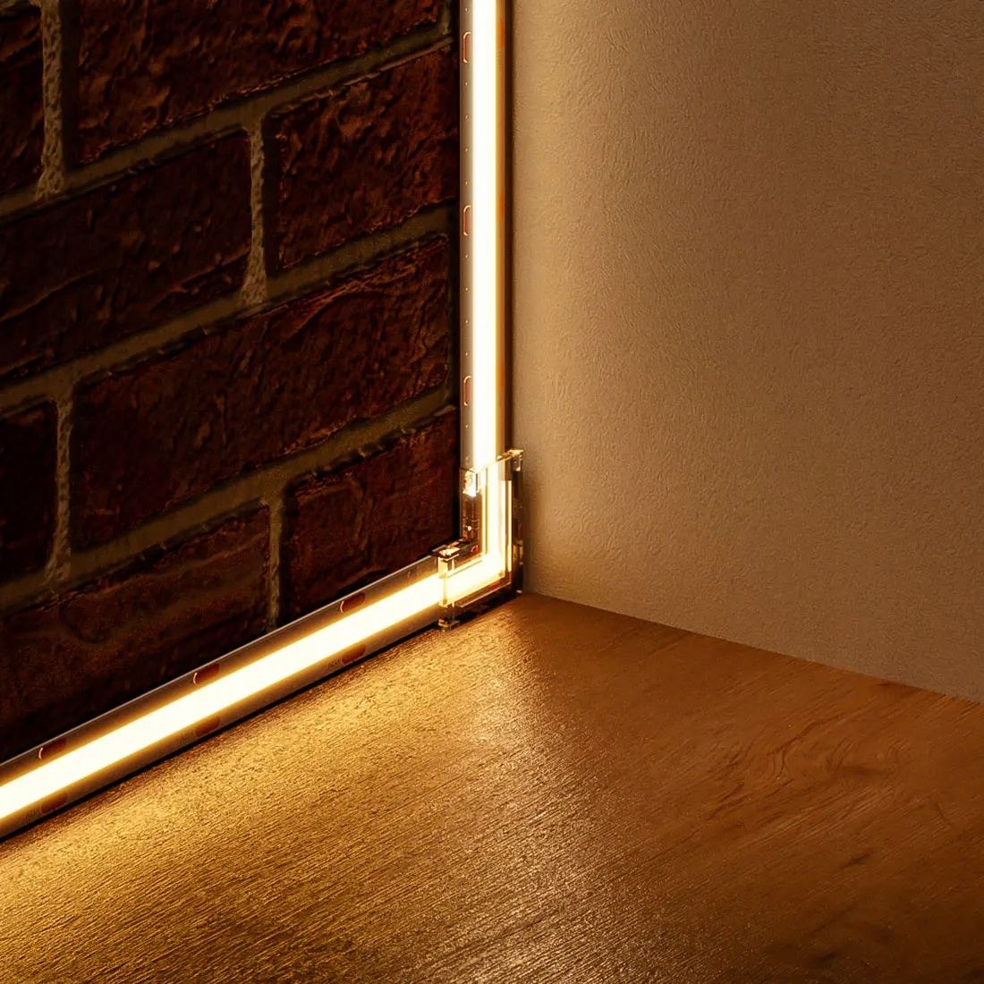 ZŁĄCZKA KĄTOWA ŁĄCZNIK DO TAŚM LED COB 8mm IP20 ZACISKOWA 90° Marka Ecolight