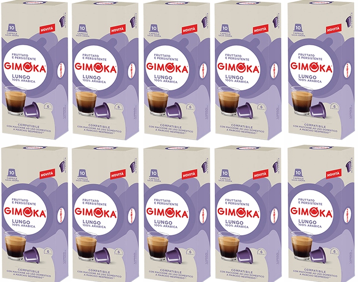 Kapsle pro Nespresso Gimoka Espresso Lungo 100 ks