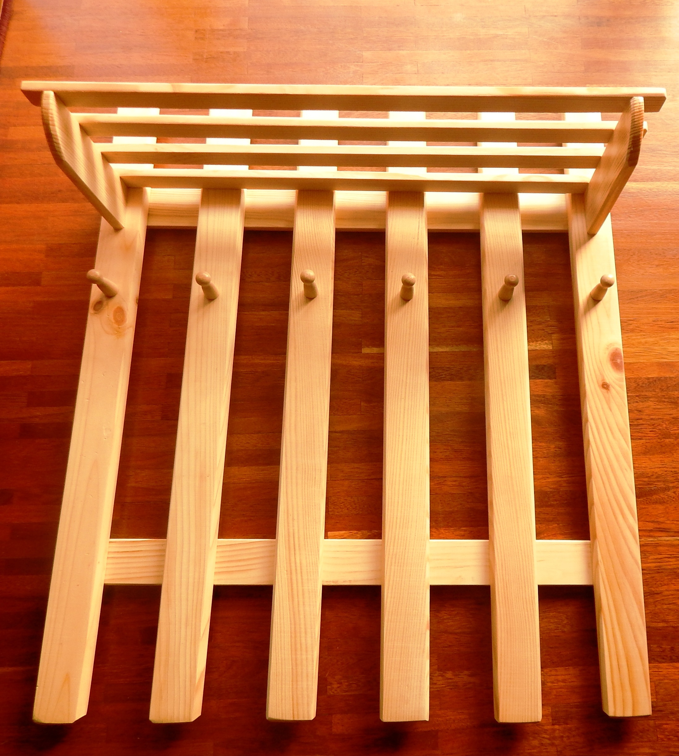 

Wieszak drewniany sosnowy duży garderoba 80x60