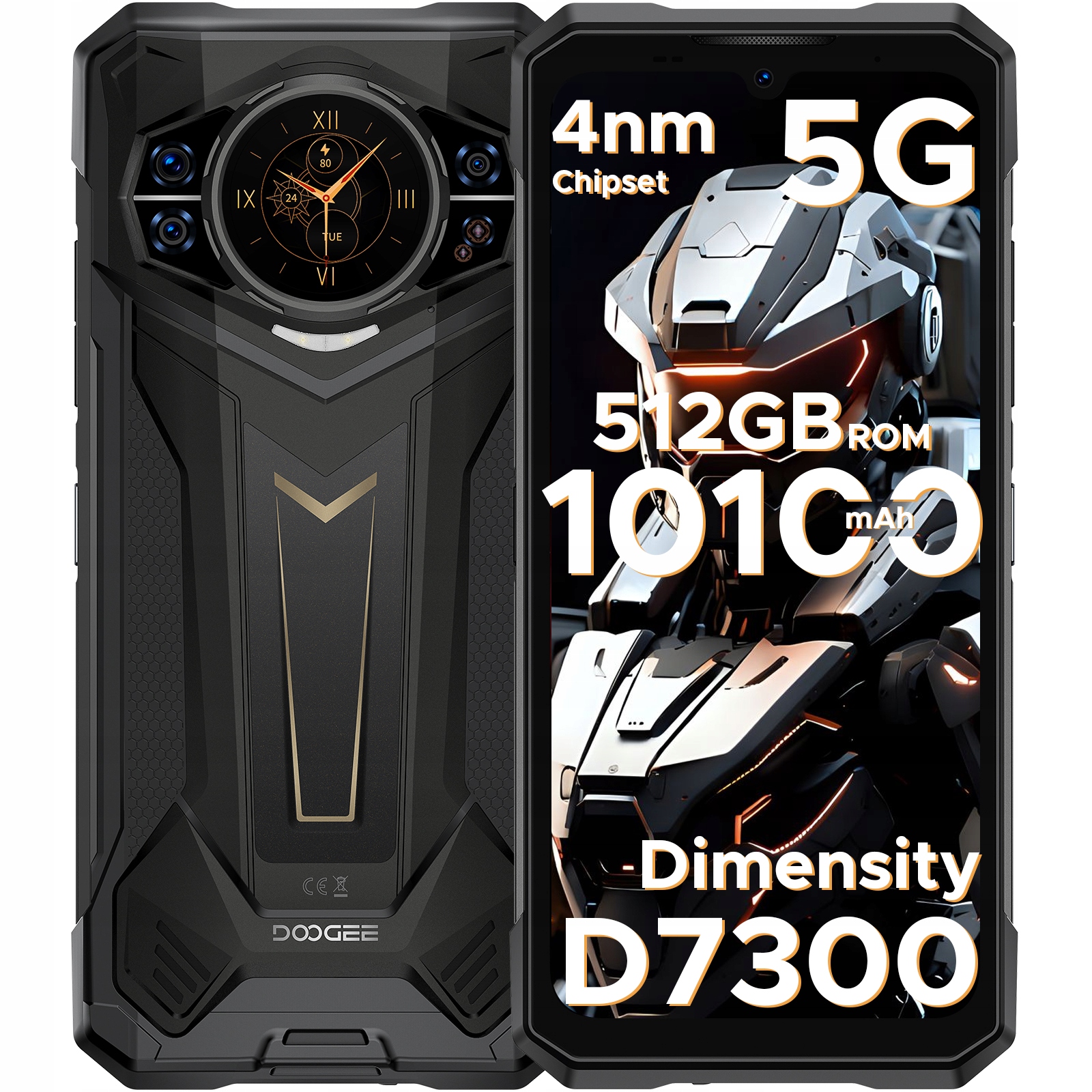 5G Smartphone DooGee S200 Plus 32 GB/512 Gb 6,72" 10100 mAh 100MP Nfc/gps/sim