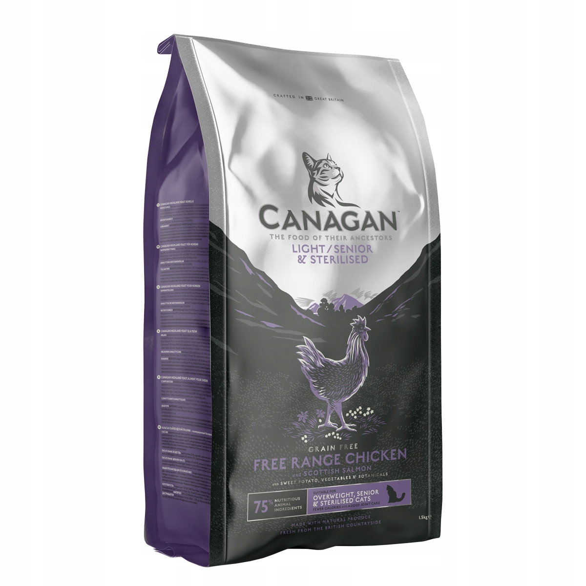 Canagan Light Senior Sterilised 4kg krmivo pro kočky s nadváhou, sterilizované