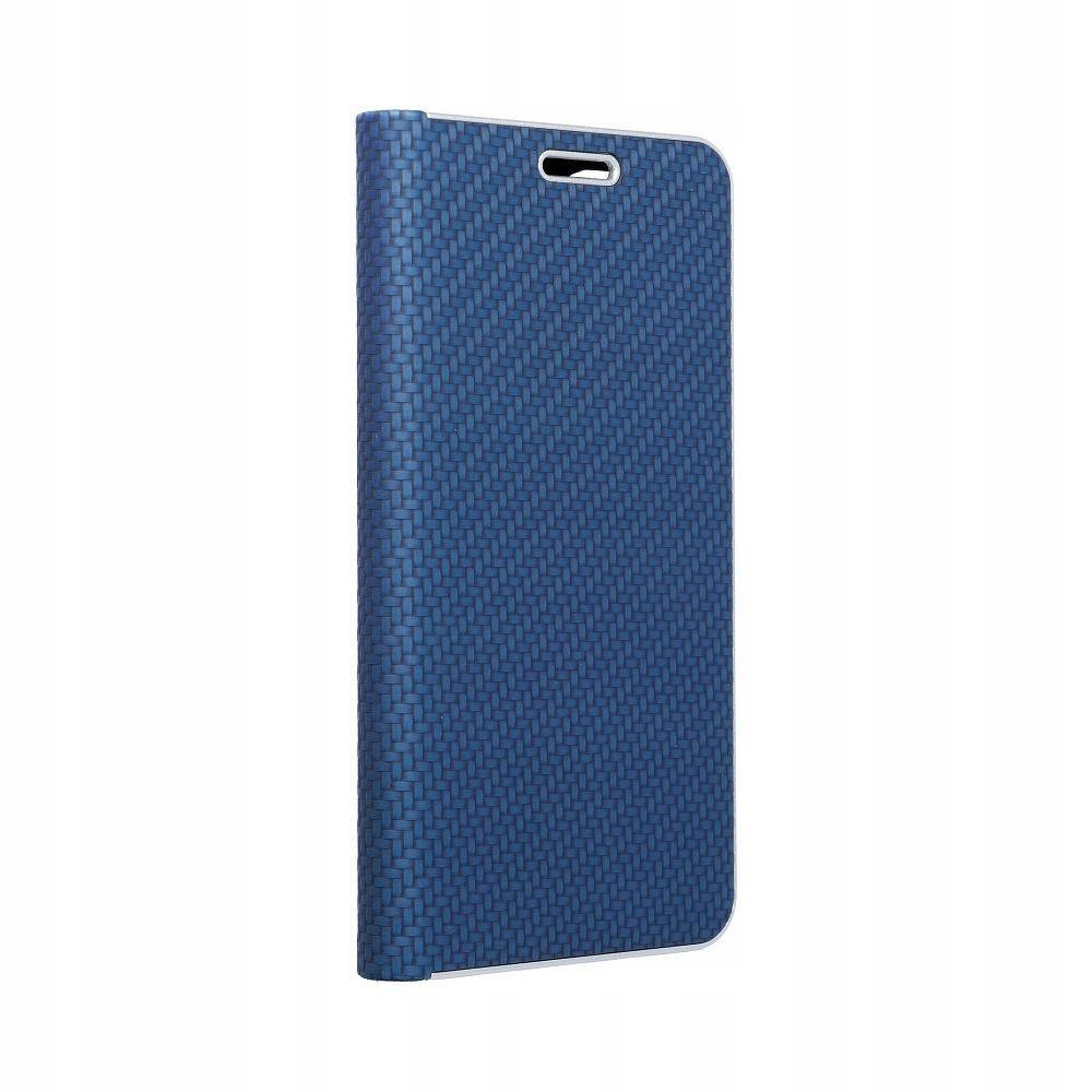 Etui Luna Book Carbon Do Samsung A13 5G A04S Niebieski