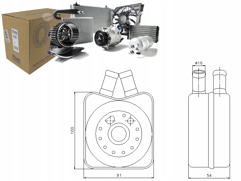 Nissens Chladič Oleje Audi A3 1.6 (8L1)