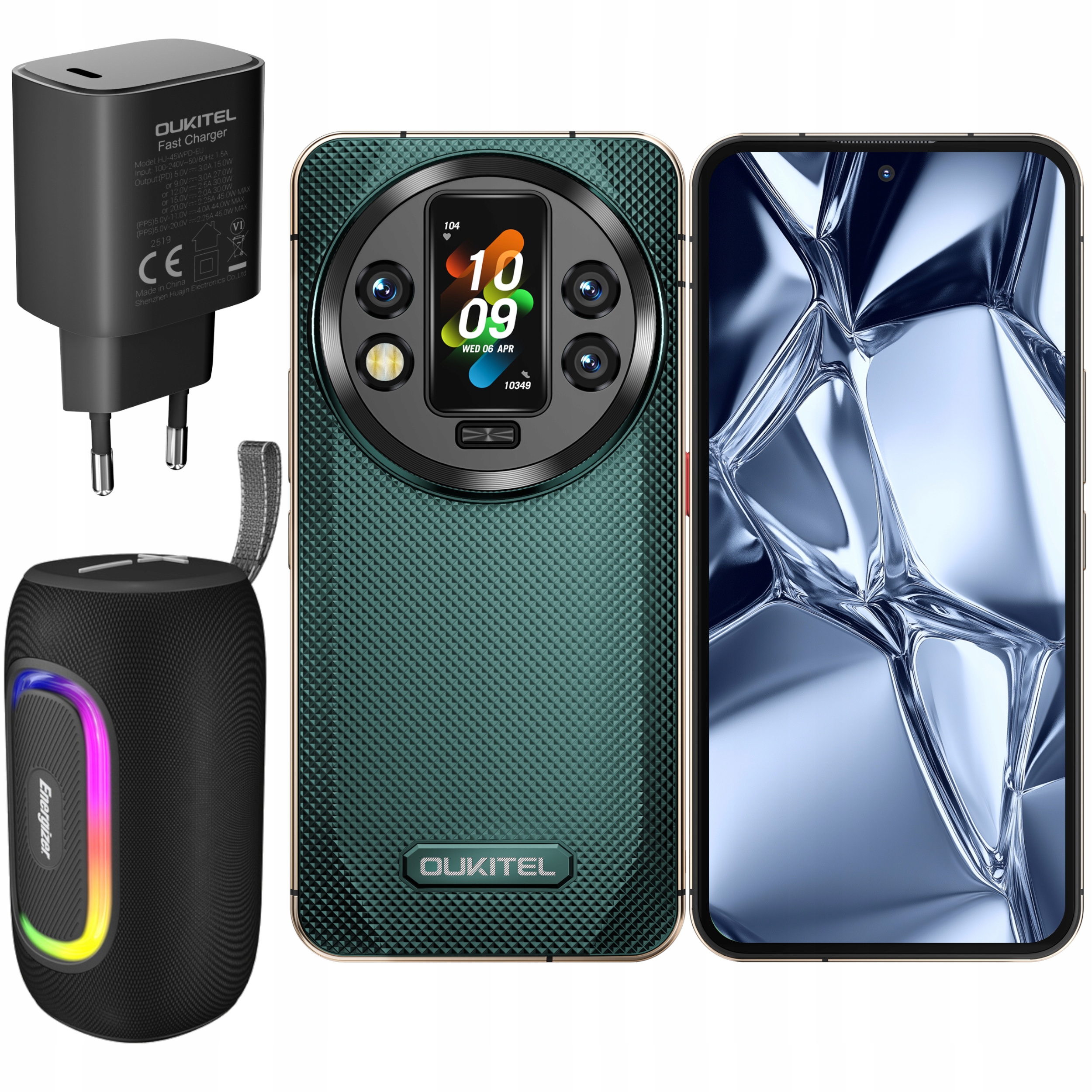 Smartfon Oukitel WP200 Pro 5G 24GB/1TB Android 15 Zielony Ładowarka Głośnik