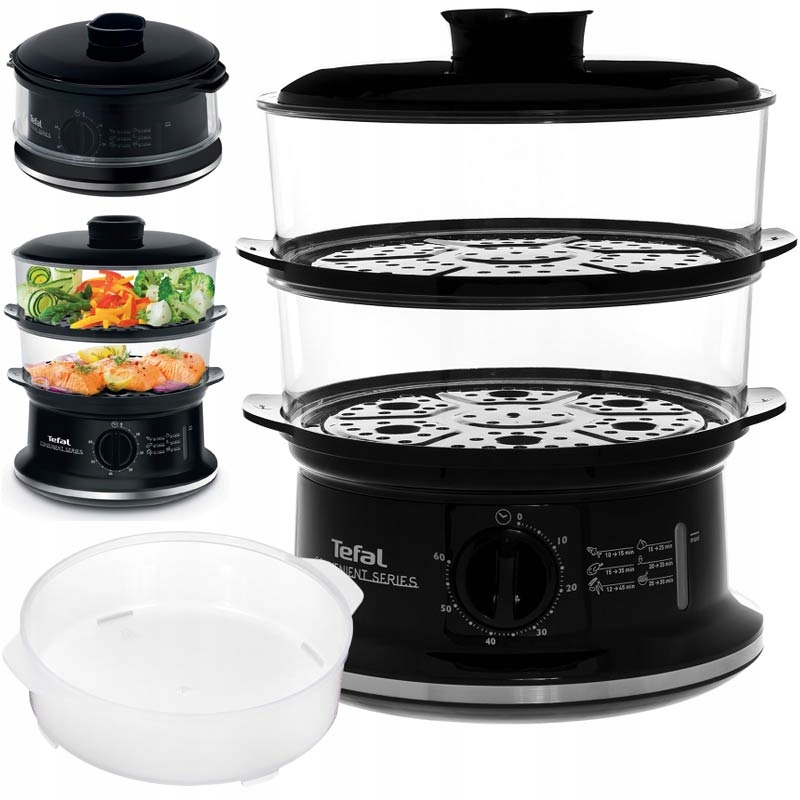 Parný hrniec Tefal Convenient VC140131 6l 900W 2 nádoby Časovač