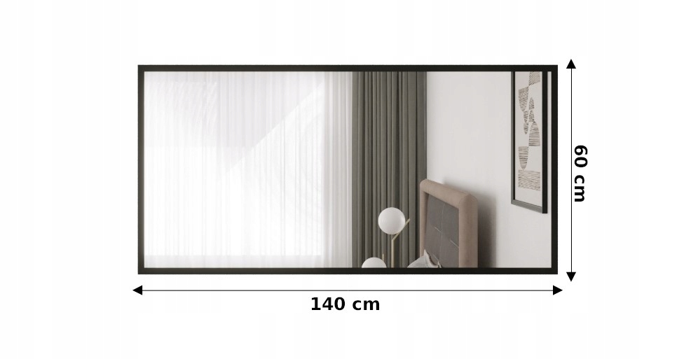 Lustro ścienne prostokąt pion/poziom DALLAS 140x60 EAN (GTIN) 5904302960329