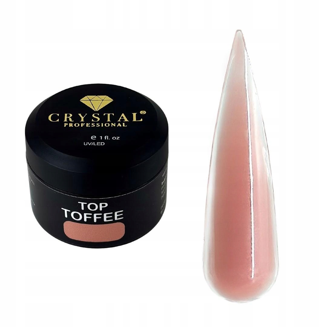 Top Hybridní kamuflážní 30 ml na nehty Toffee No Wipe Crystal Pro