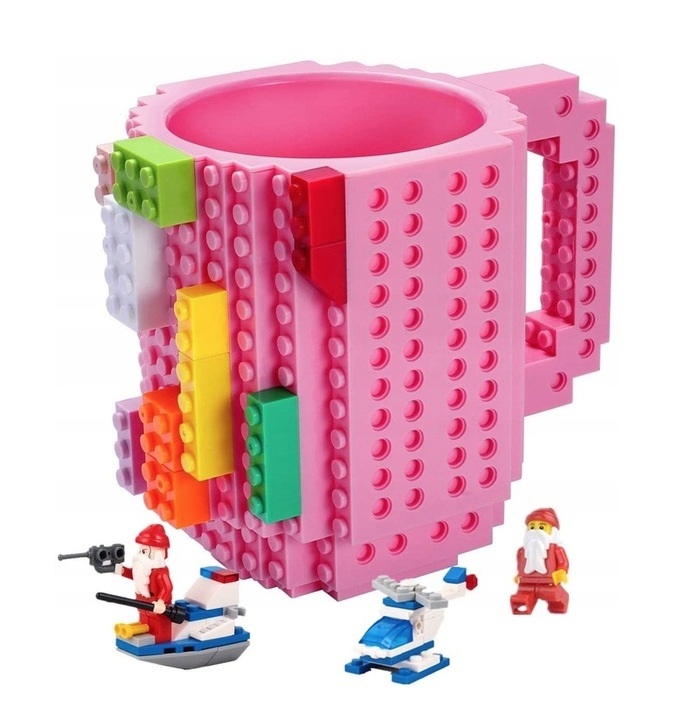 

Kubek Różowy Kreatywny Do Klocków Lego+klocki