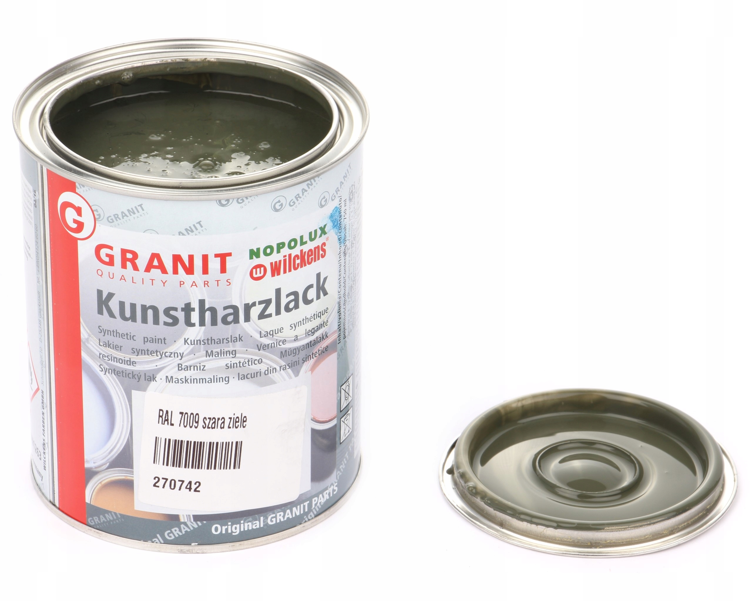 lak, barva pro stroje RAL7009 1l Wilckens Granit