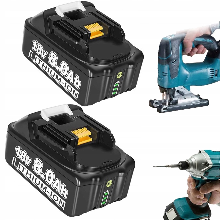 2 Szt Bateria LI 18V 8.0AH Do Makita BL1850 BL1860B BL1855 Wysoka Wydajność